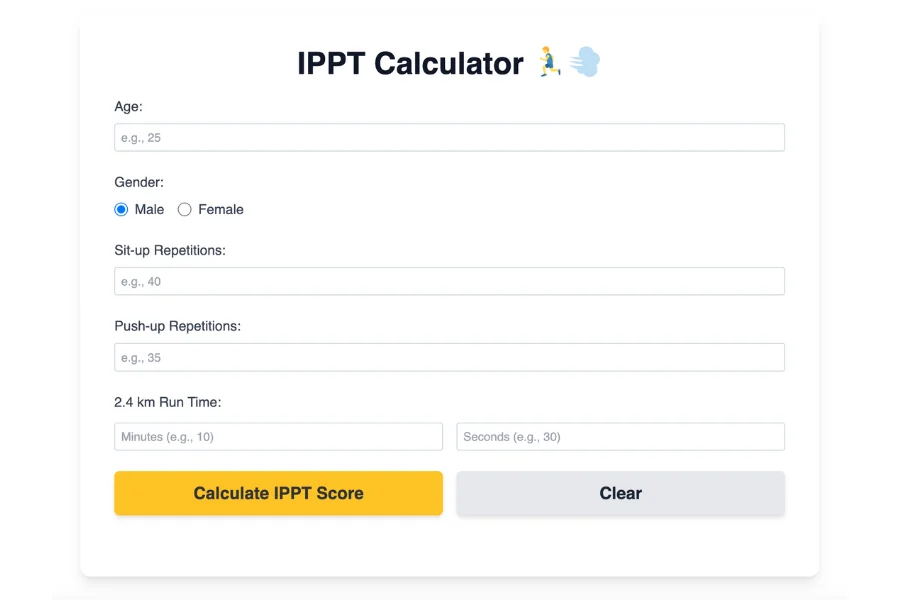 IPPT Calculator