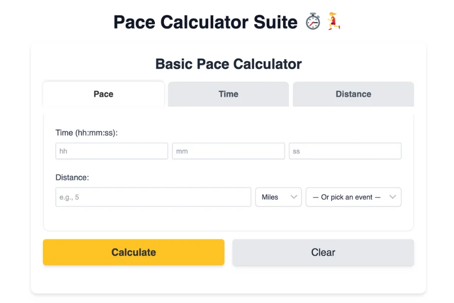 Pace Calculator