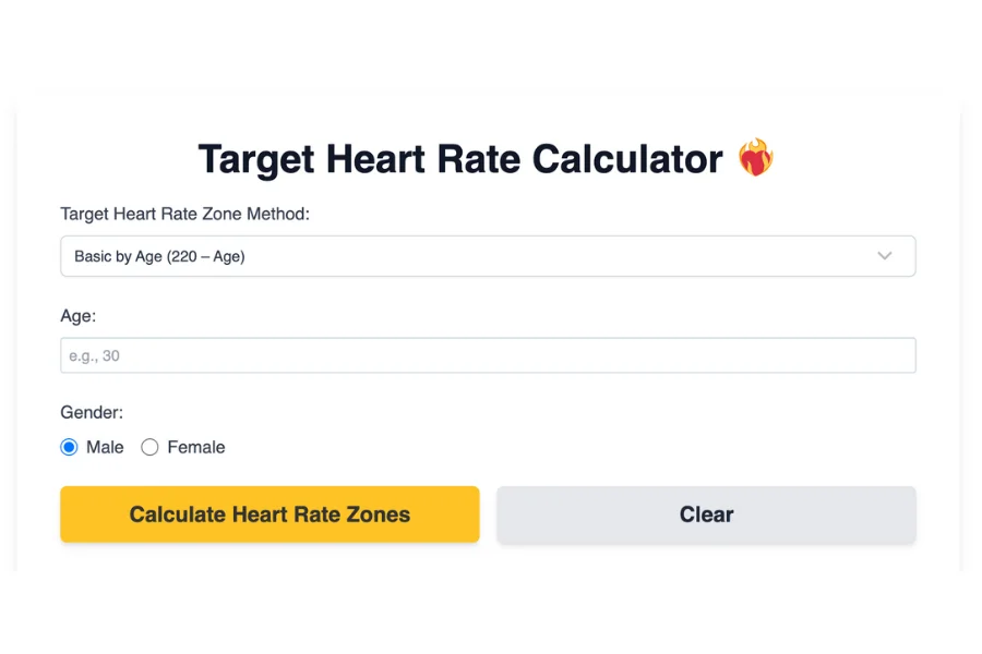 Target Heart Rate Calculator 
