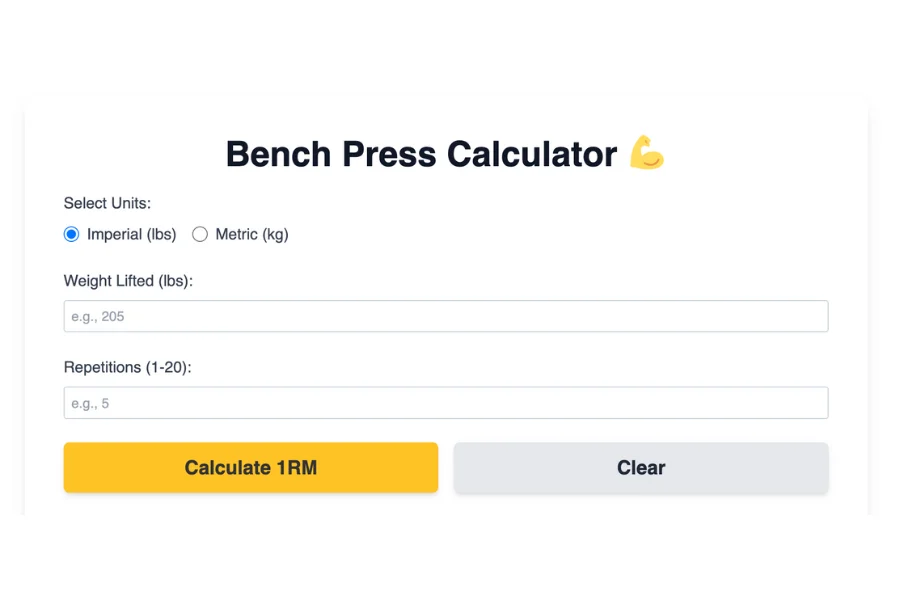 Bench Press Calculator