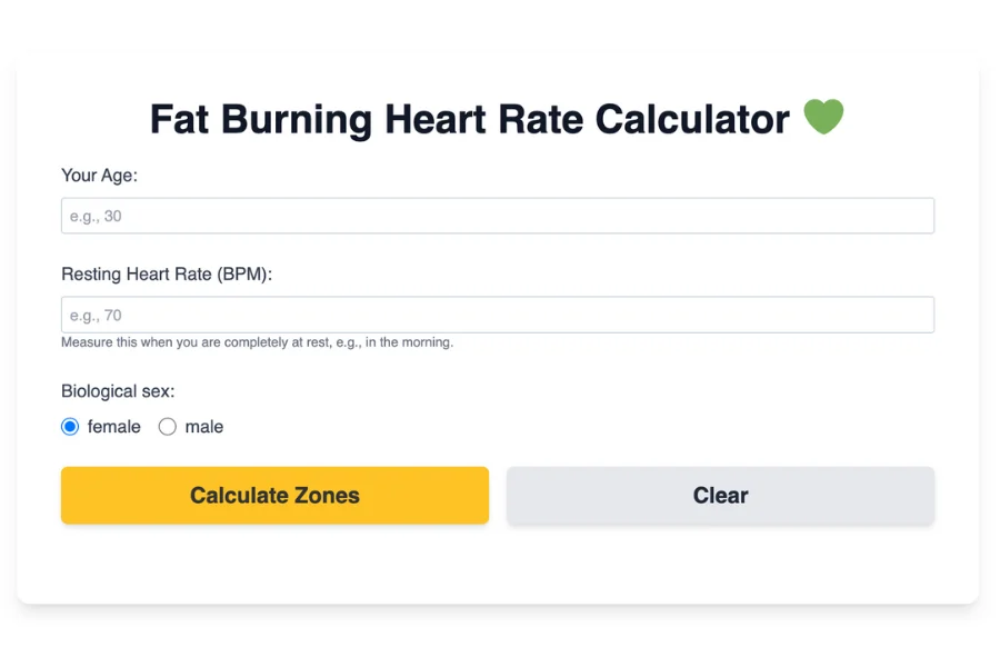 Fat Burning Heart Rate Calculator
