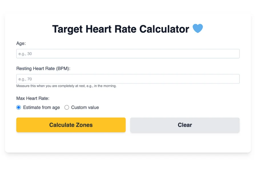 Max Heart Rate Calculator