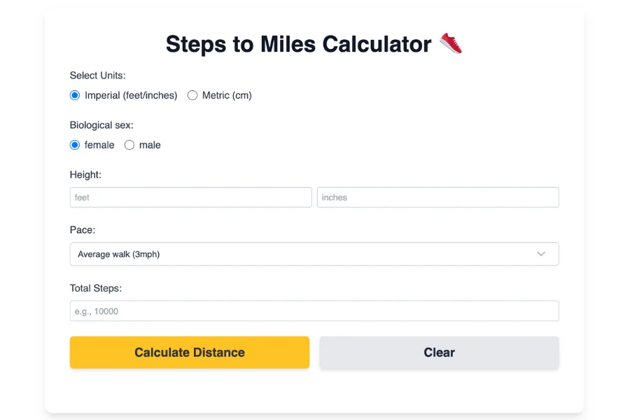 Steps to Miles Calculator